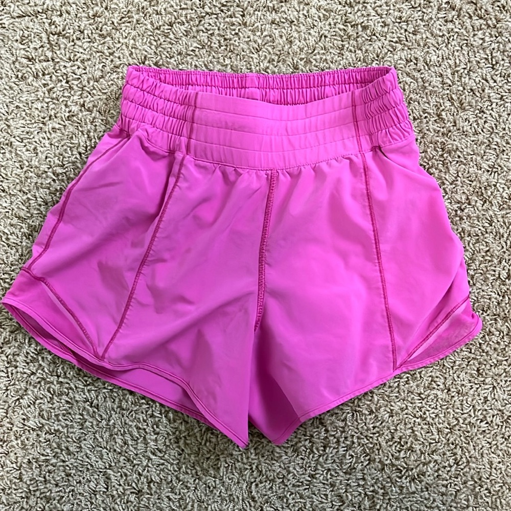 Hot pink Lululemon Hotty Hot shorts